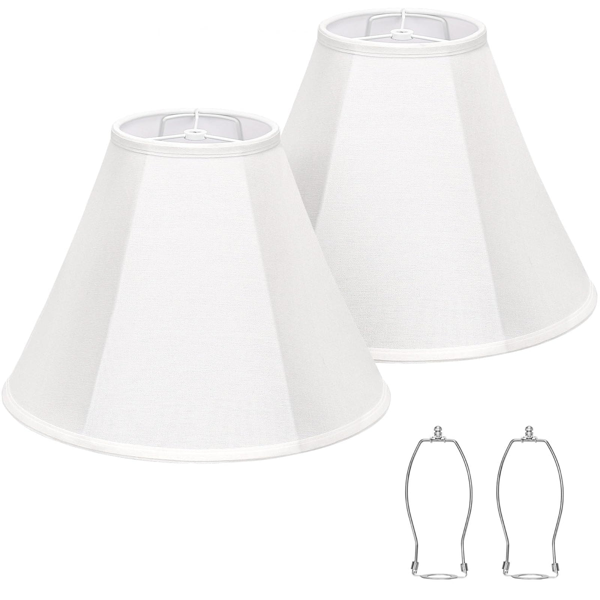 Seaside Village white bell lampshade, top 6in bottom 13in, warm glow for living spaces.