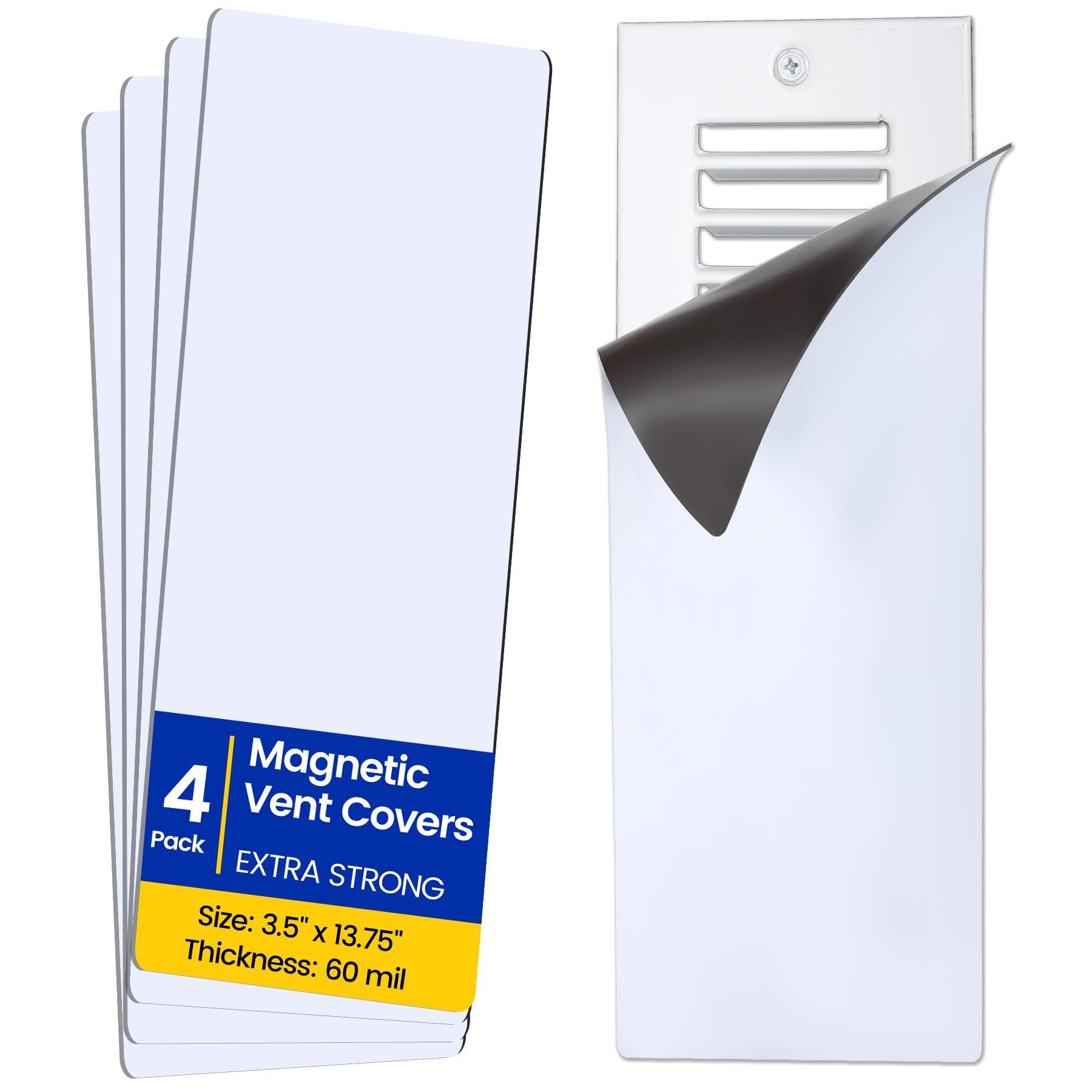 Seatern magnetic vent cover seals steel vents with 650 Gauss strength.