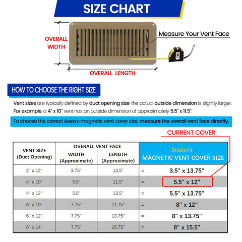 Trim-to-fit feature enables custom sizing for varied vent faces.