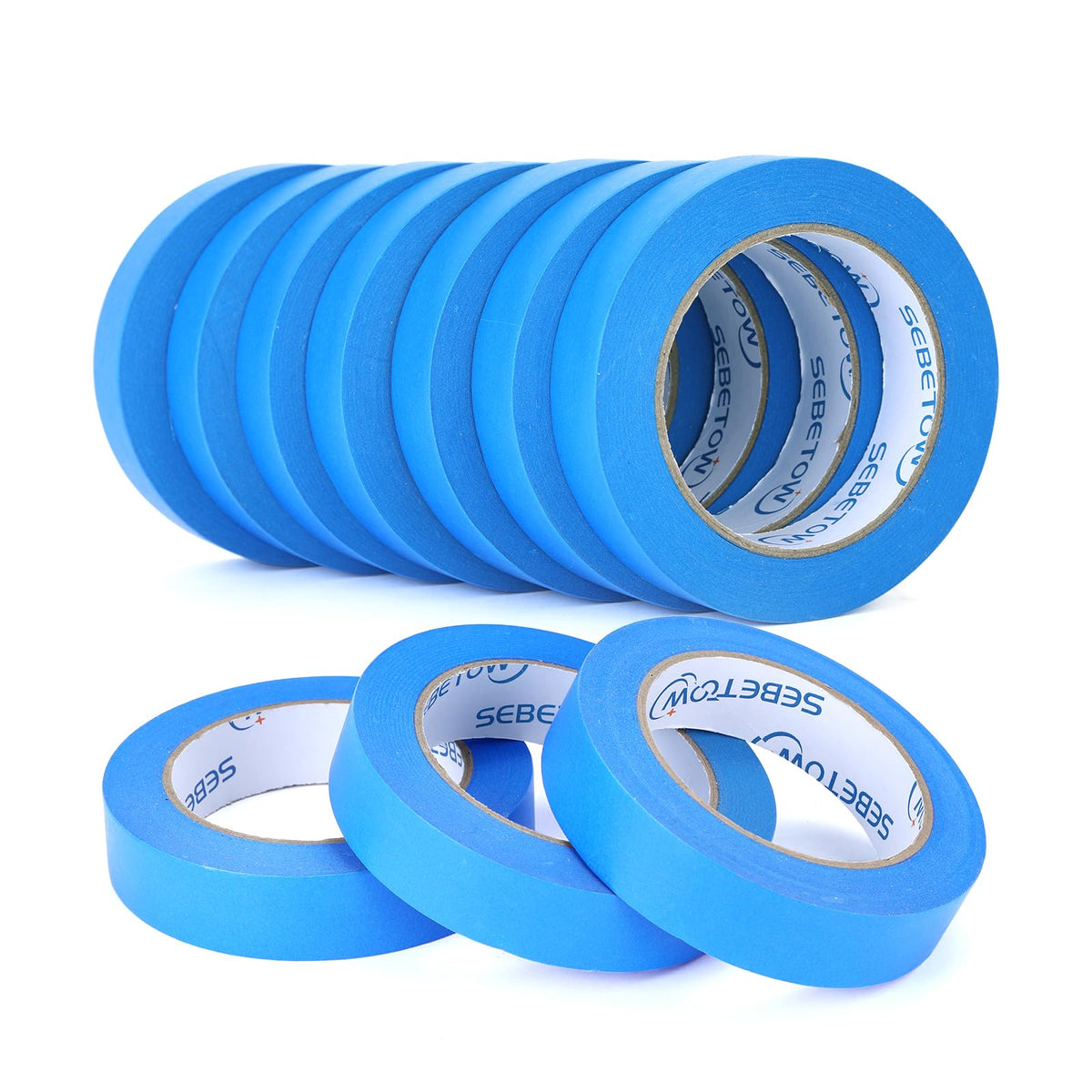 SEBETOW blue painter’s tape roll for clean edge lines on walls