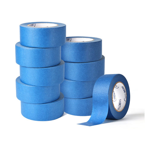 SEBETOW blue painter tape 2-inch roll in bulk package for quick project setup