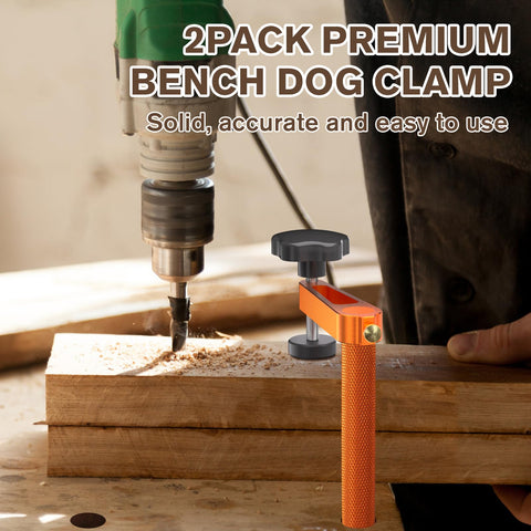 Sebupar aluminum holdfast dog clamp 2-pack enables quick, one-handed setup.