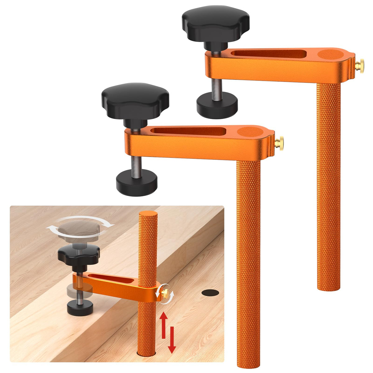Sebupar bench dog clamp 3-4in grips securely in standard holes for stable milling.
