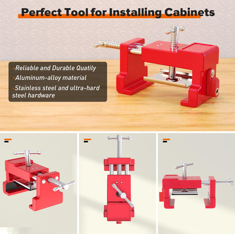 Sebupar cabinet clamps drilling pilot hole view confirms easy prep