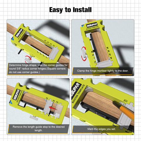Sebupar depth gauge helps set router bit depth for clean mortises.