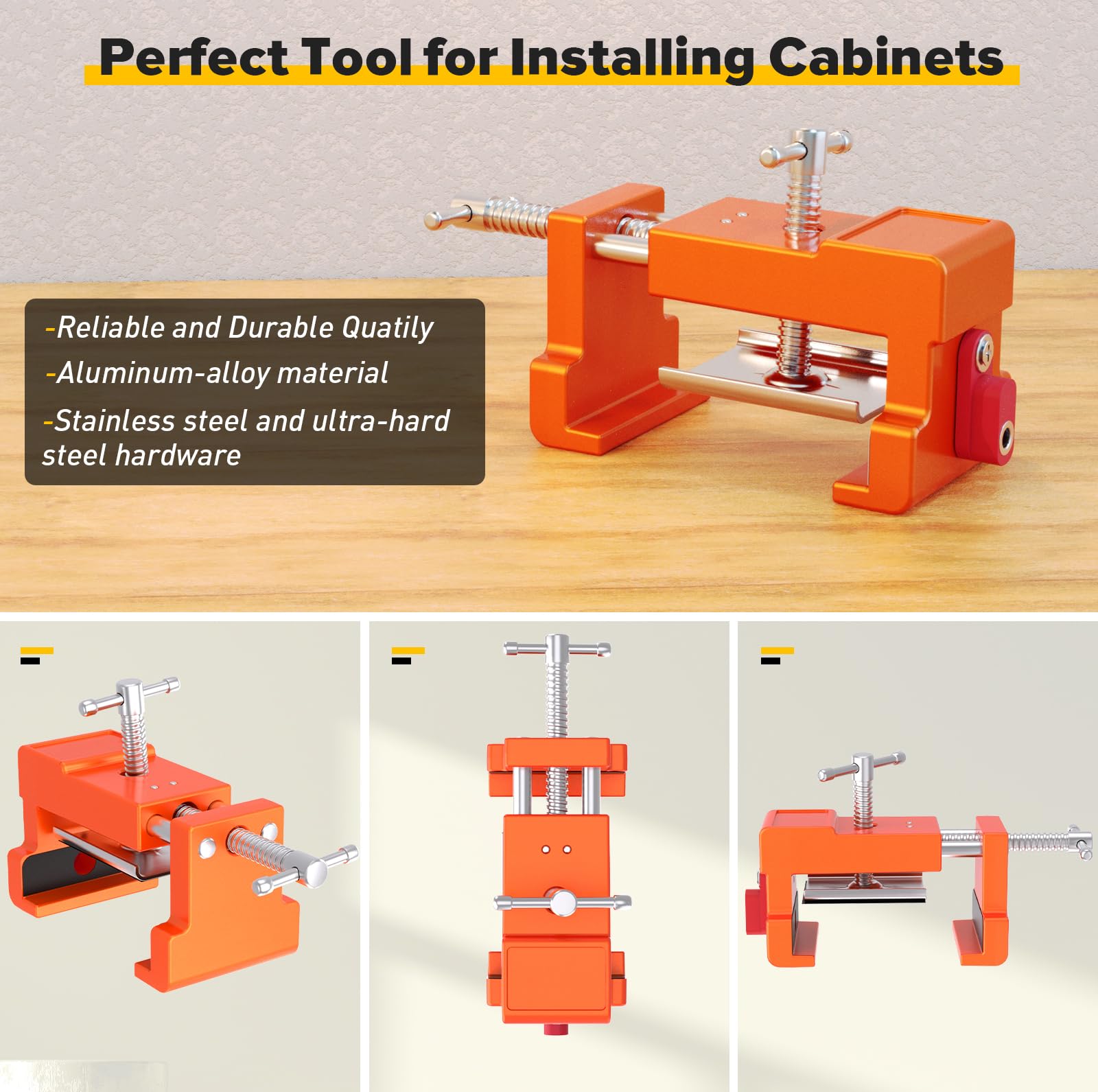 Sebupar easy-to-use clamps save time without damaging face frames.