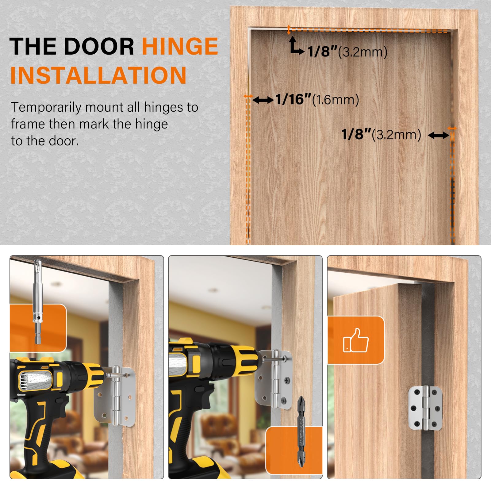 Sebupar sliding guides adapt to multiple hinge lengths and shapes