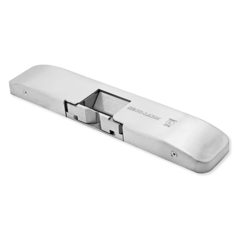 Seco-Larm SD-998C-D3Q rim strike close-up highlighting tamper-resistant design for secure door access.