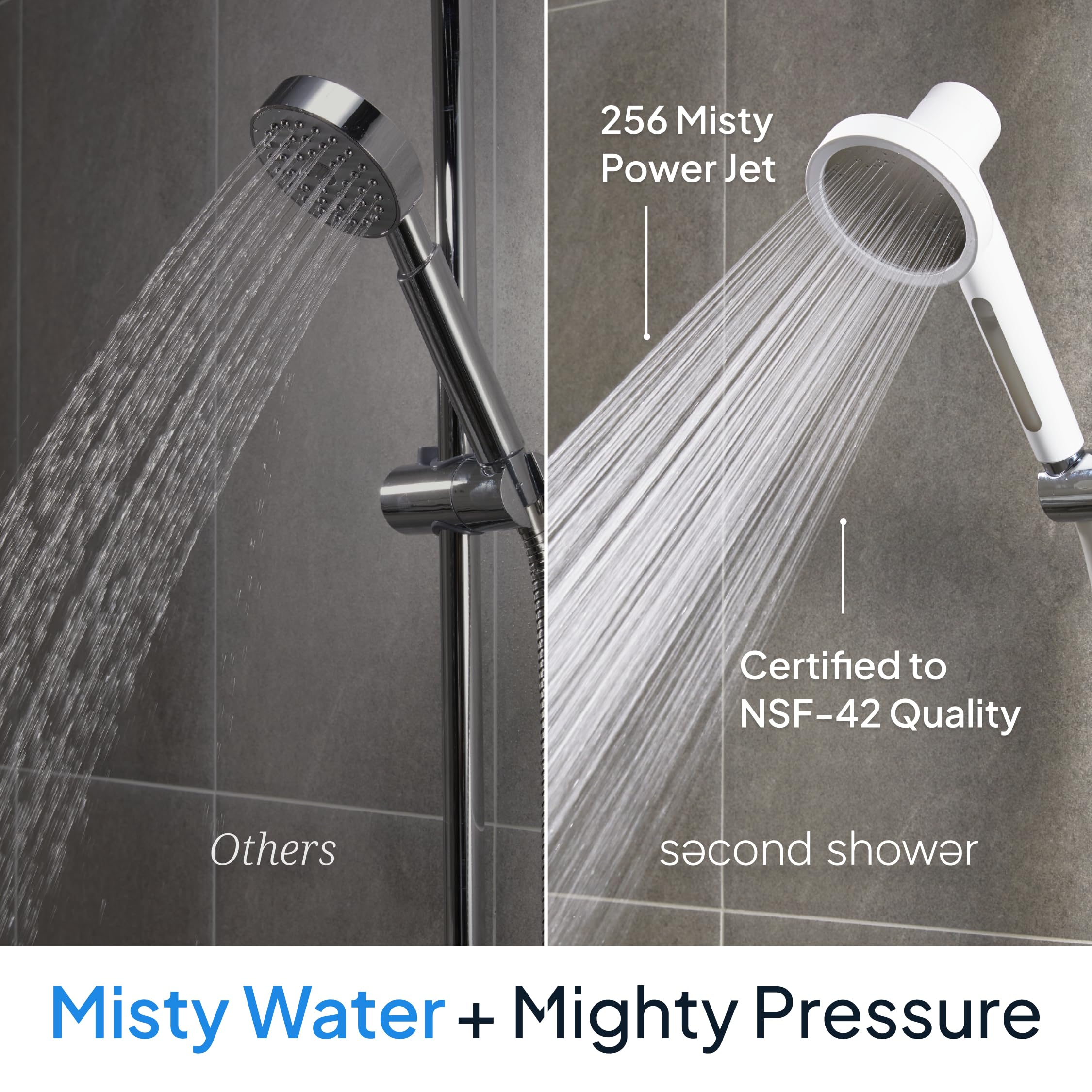 SecondShower extra-long hose for easy bathroom installation.