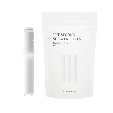 SecondShower filter removes chlorine for cleaner skin after showers