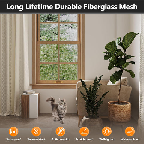 Durable fiberglass mesh from Secopad resists wear for long-lasting screens.