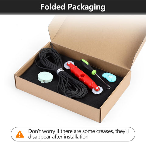 Secopad folded packaging may show creases that vanish after installation.