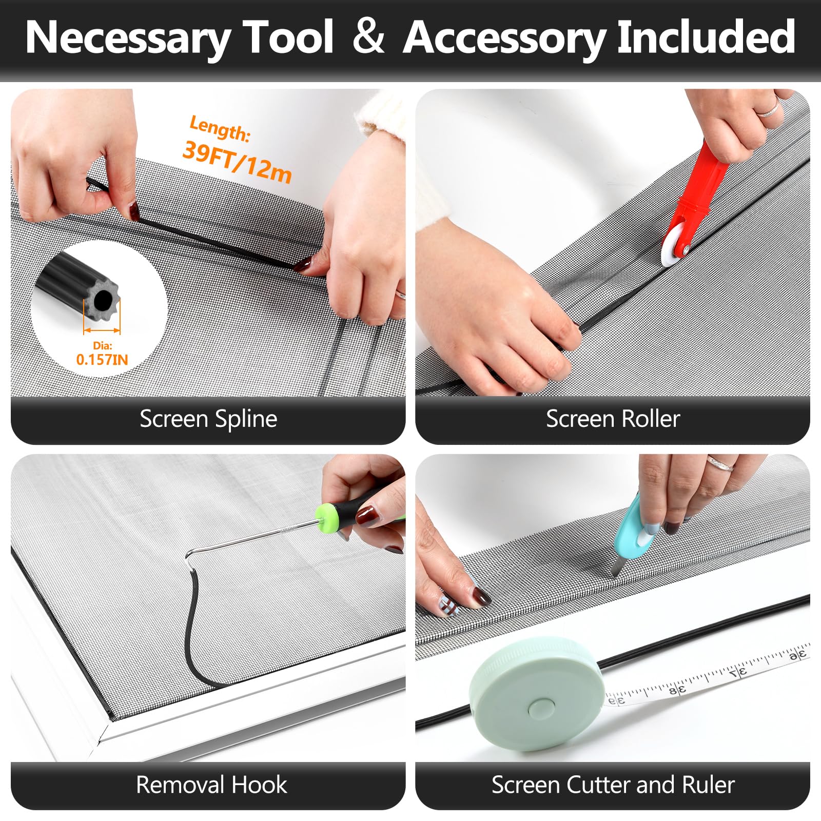 Secopad removal hook and cutter enable fast mesh removal.
