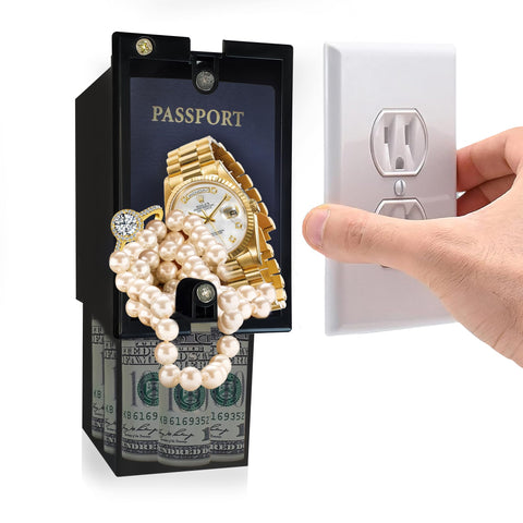Secret Stash Wall Outlet Safe faceplate in durable nylon with quick access.