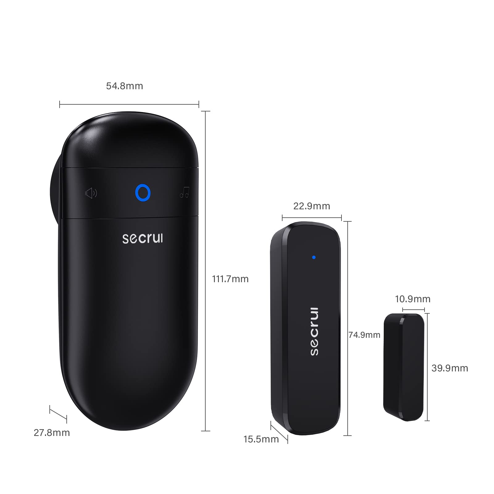SECRUI adjustable volume up to 110 dB for comfortable alerts.