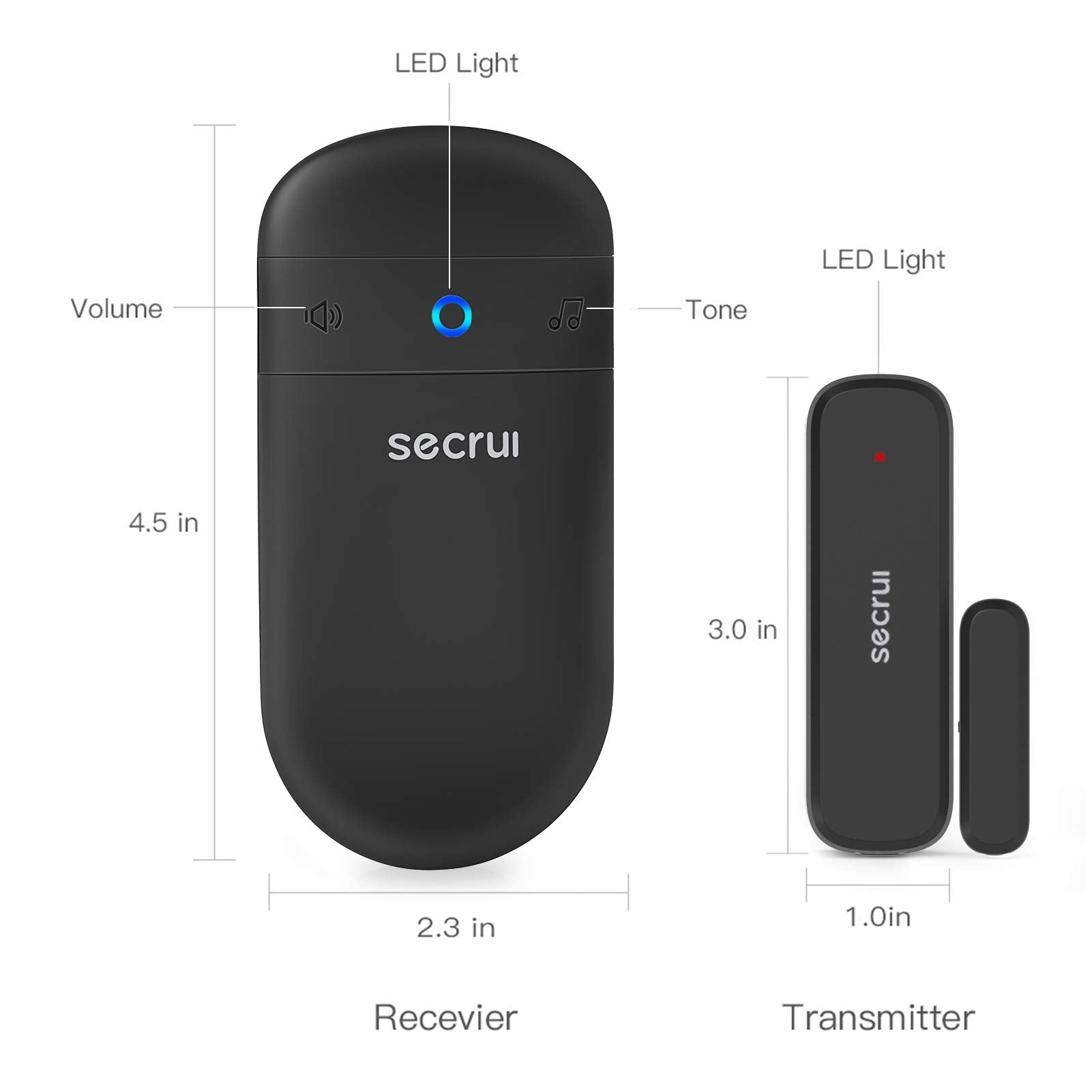 SECRUI 500ft range demonstrated across rooms to extend entry alerts.