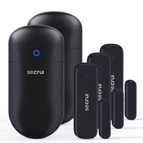 SECRUI door chime receiver set provides instant alerts for home monitoring.