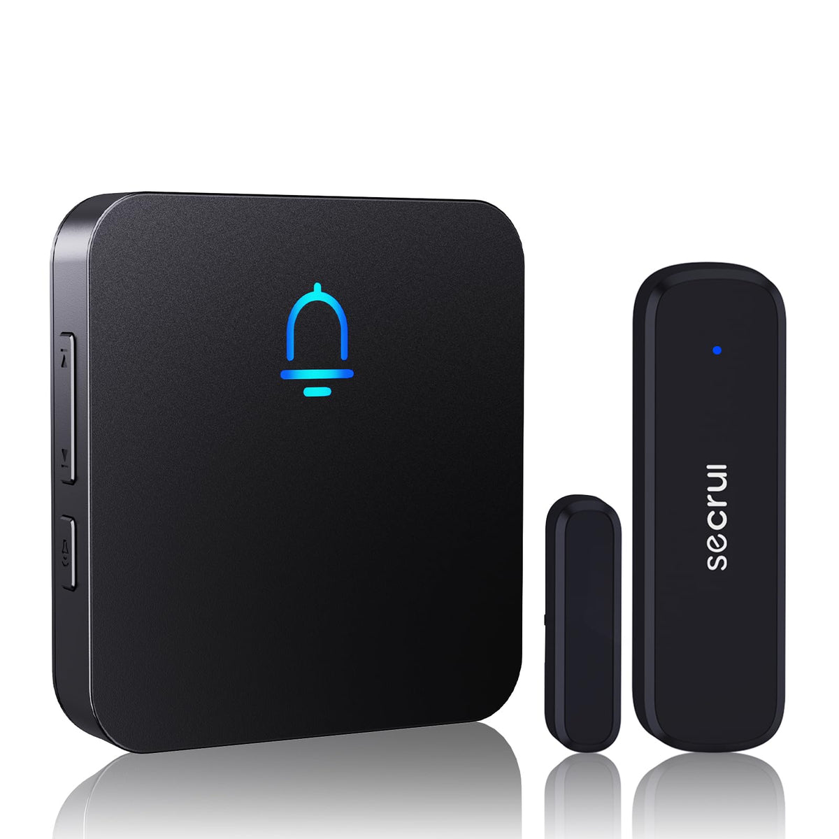 SECRUI door sensor mounted on a door for instant alerts at a glance.