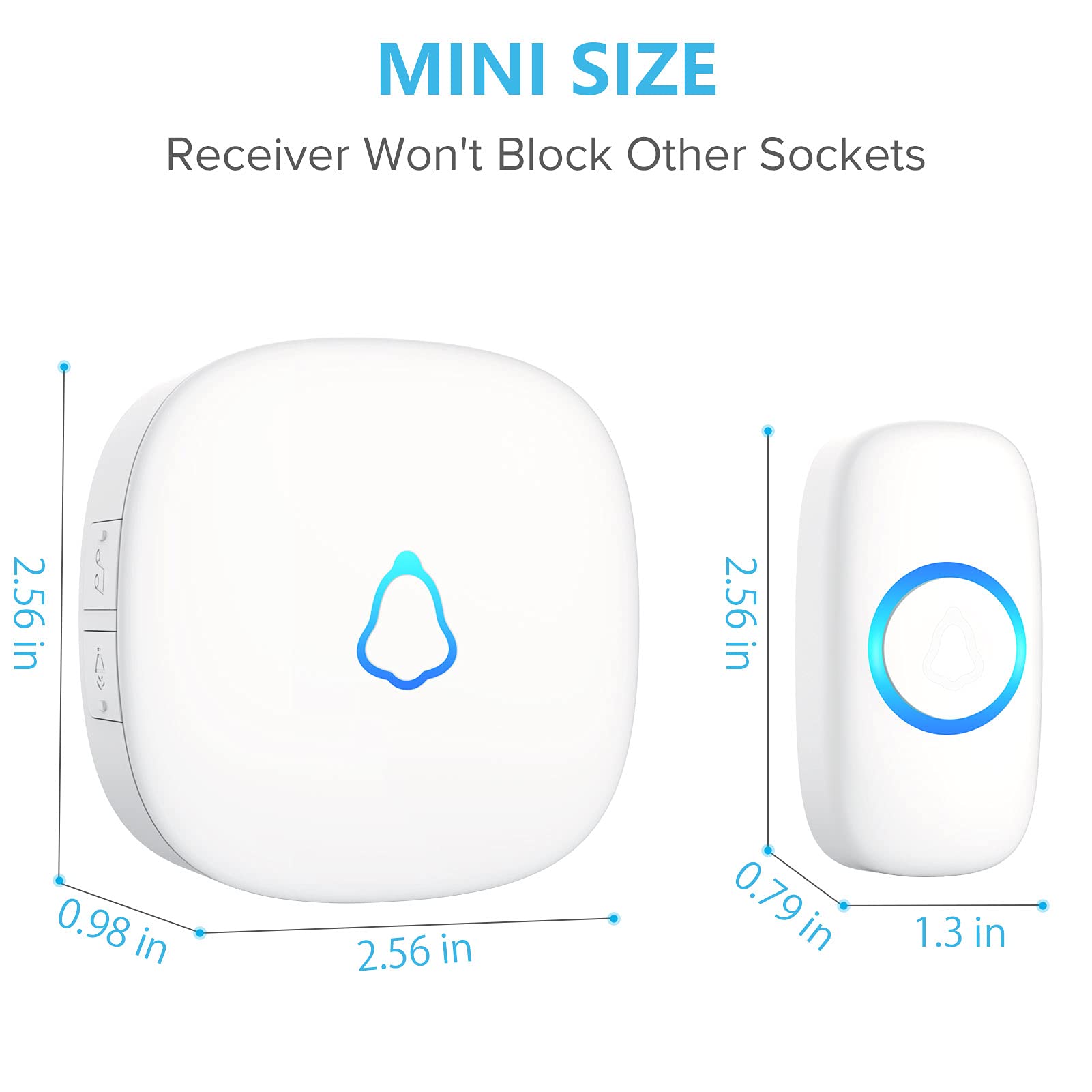 SECRUI waterproof doorbell button close-up shows durable exterior