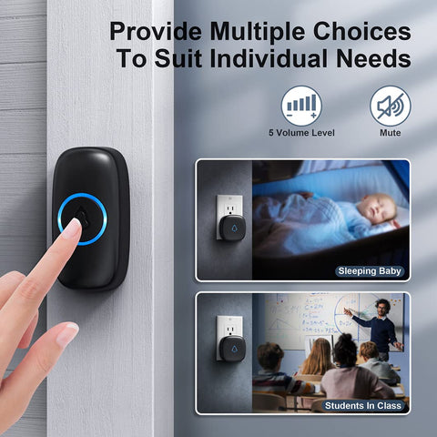 SECRUI doorbell easy installation with wireless setup and no extra tools required.