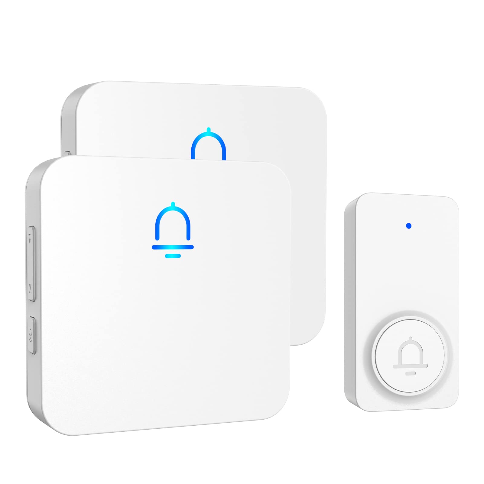 SECRUI doorbell front view in white, blending with any doorway for a sleek welcome