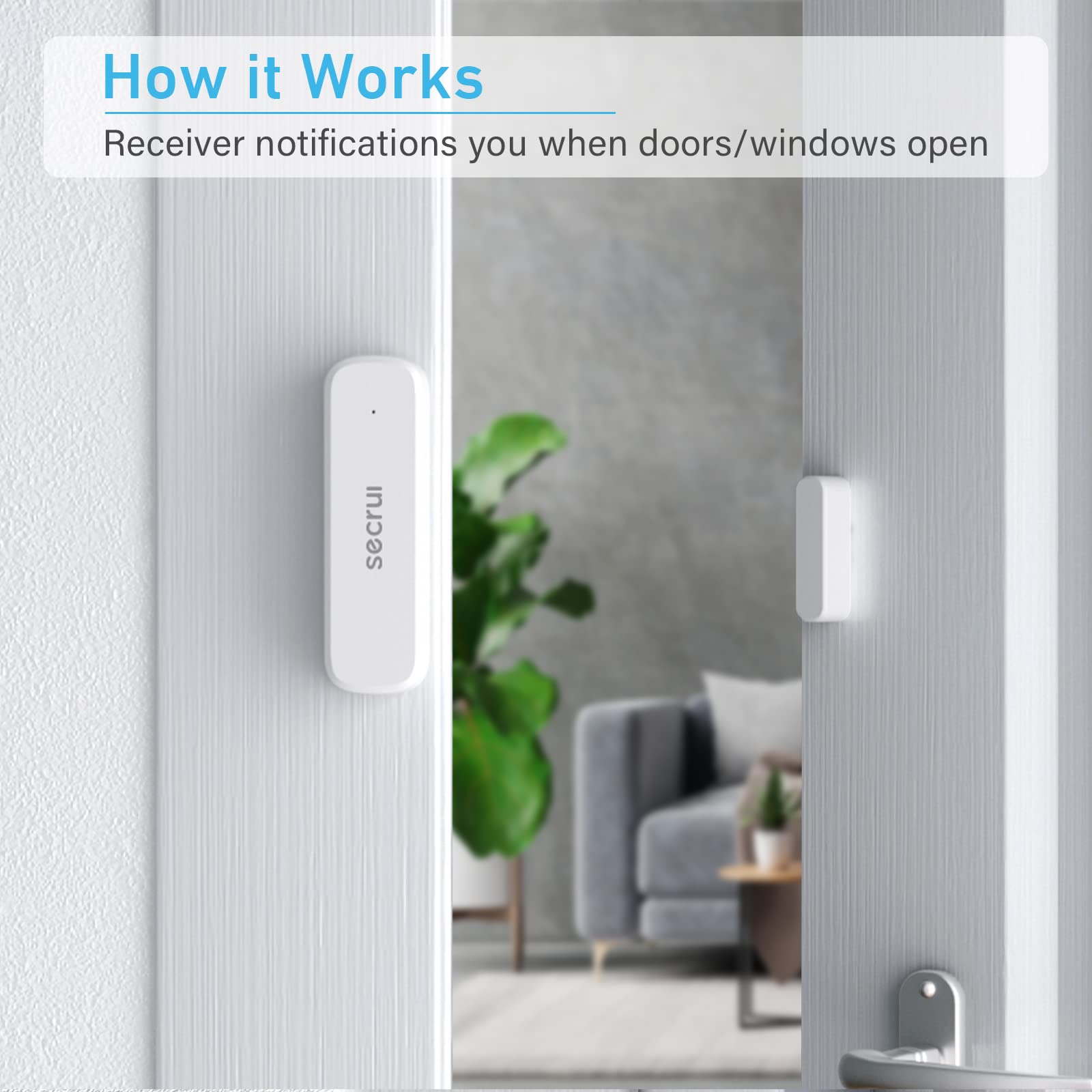 SECRUI kids and elderly safety use case with reliable door alerts.