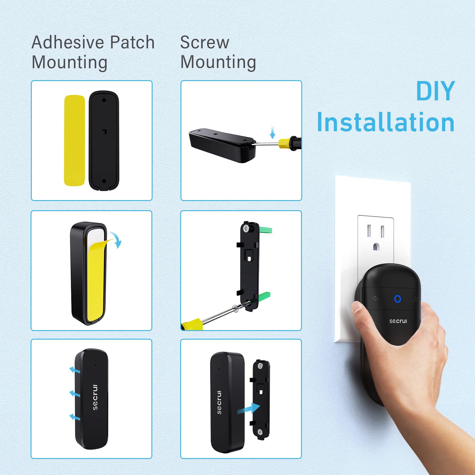 SECRUI bundle with 2 receivers and 3 sensors for flexible setup.