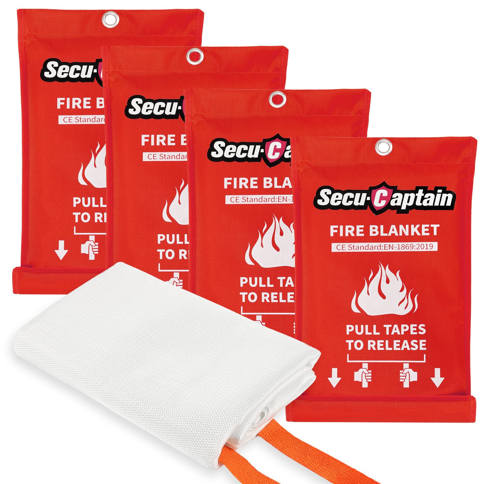 SecuCaptain fire blanket 40x40 protects against small kitchen fires.