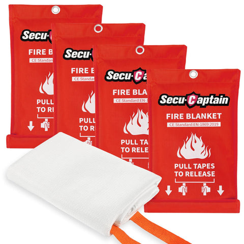 SecuCaptain fire blanket 40x40 protects against small kitchen fires.