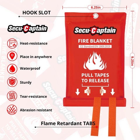 SecuCaptain emergency blanket in vehicle kit supports quick response.