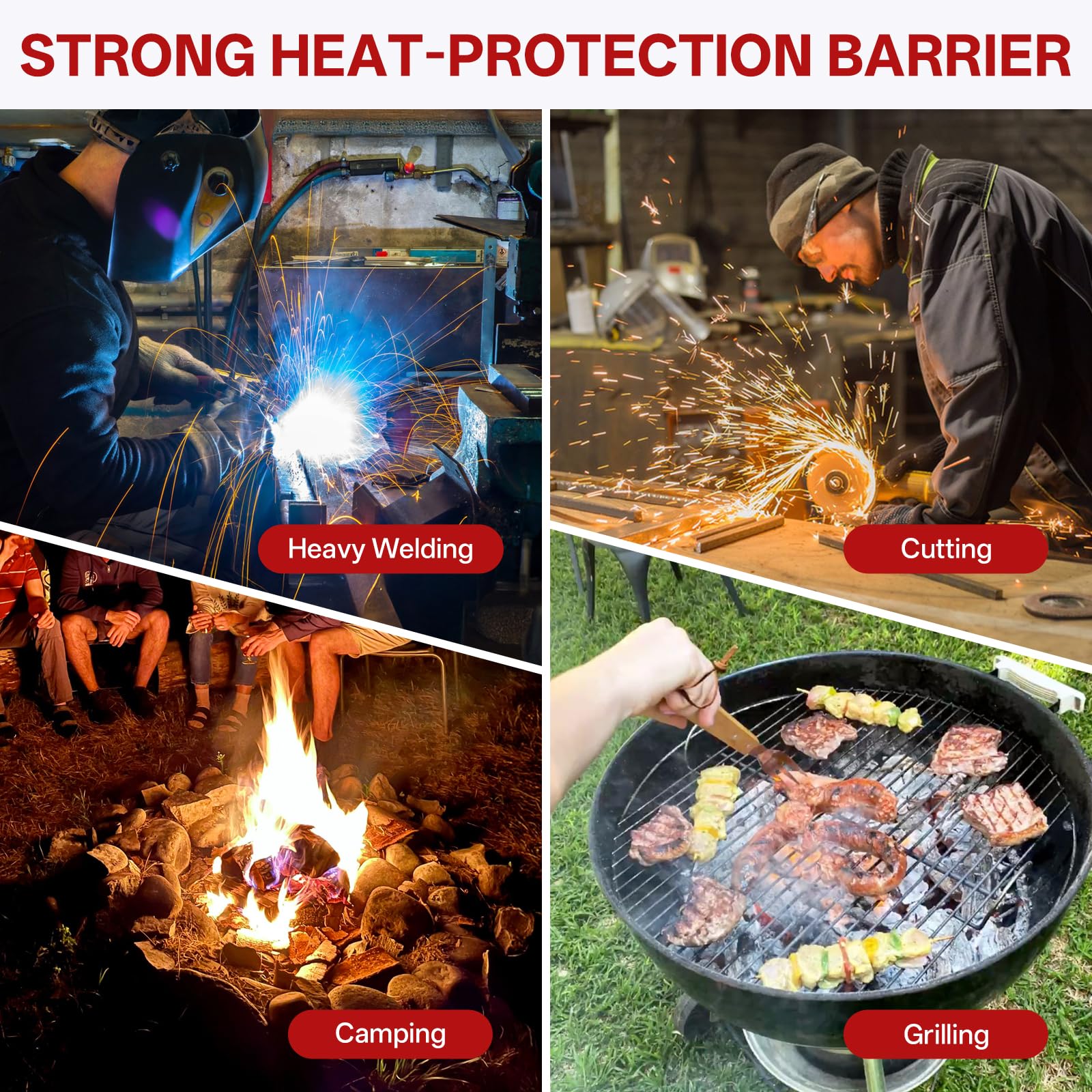 SecuCaptain welding blanket works as a grill or smoker heat shield.