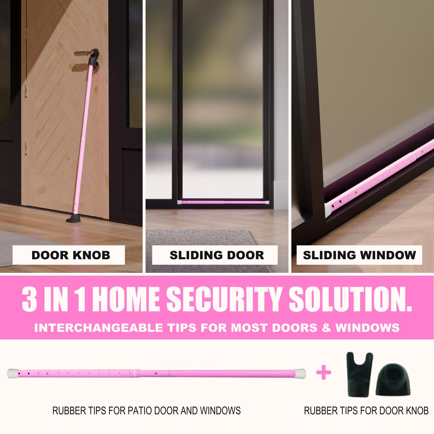 SECURITYMAN 3-in-1 sliding-cap installed for sliding doors.