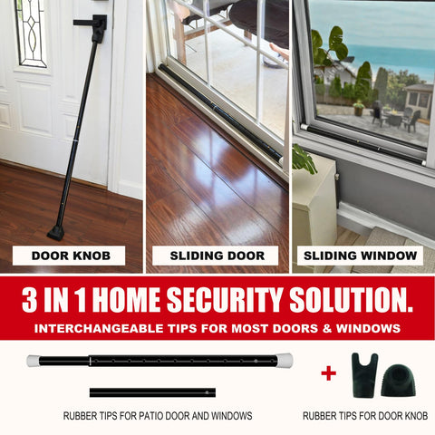 SecurityMan sliding-cap on sliding door enhances security without surface damage.