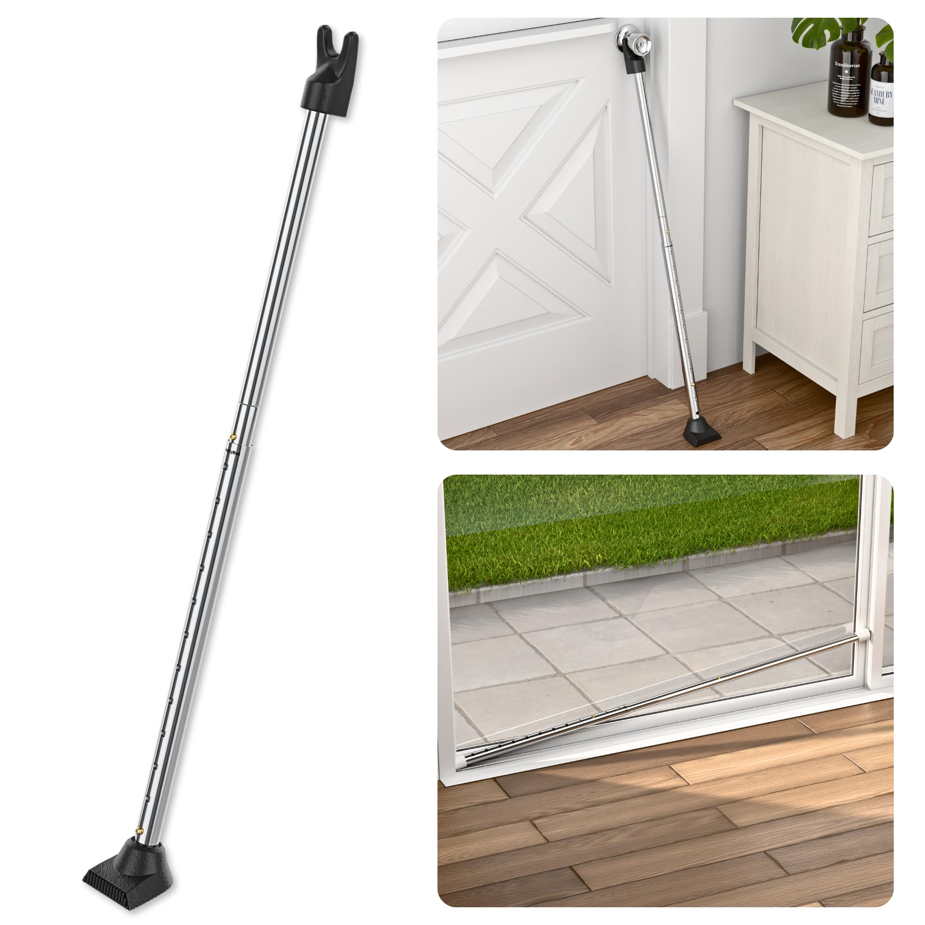 SecurityMan 3-in-1 door security bar installed on a door frame for added security.