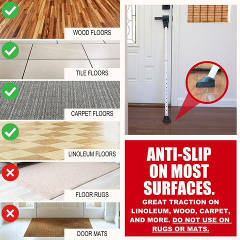 SecurityMan adjustable range from 18.25 to 47.5 inches for doors.