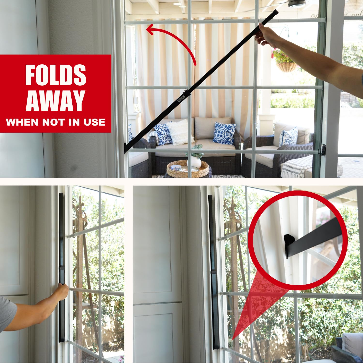 SecurityMan child-proof lock position helps keep little ones inside.