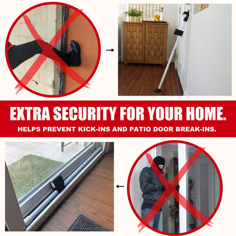 Securityman easy-to-use door stopper with quick removal under the door knob