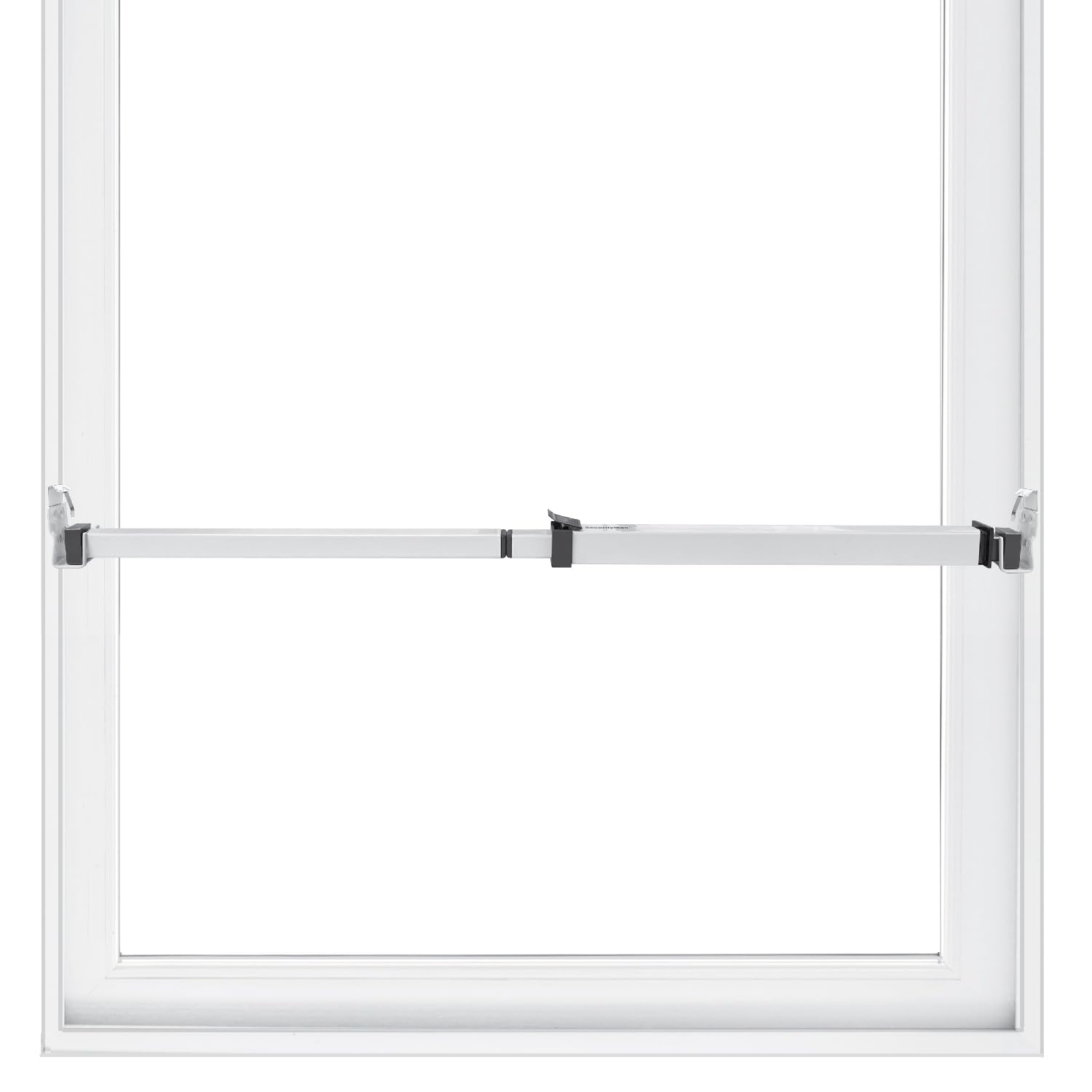 SecurityMan window bar in closed assembly showing sturdy construction for home safety.