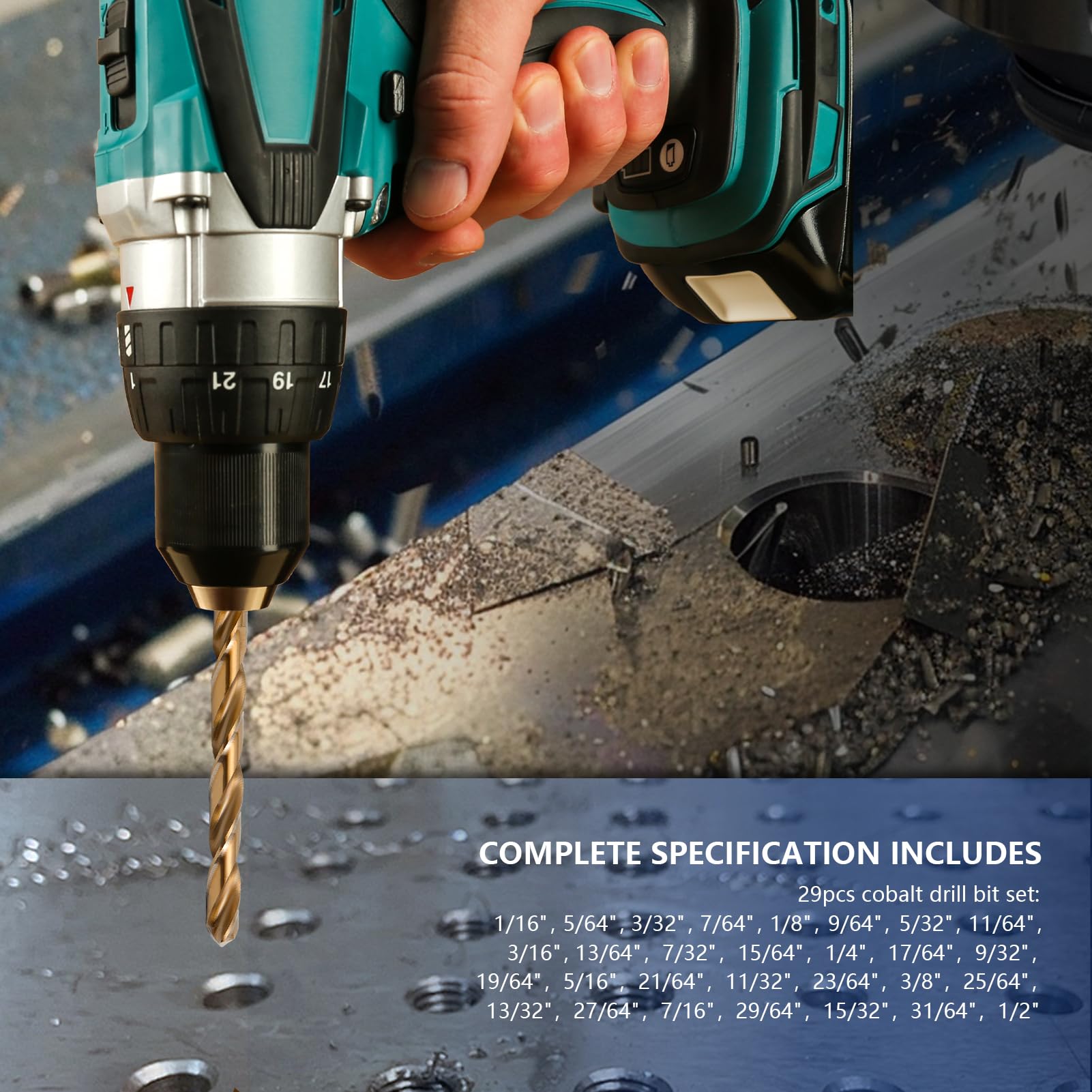 SEDIANAS hardened-metal drilling demonstrated on cast iron and alloys.