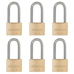 Sedorti weatherproof padlock with brass body, ideal for outdoor gates.
