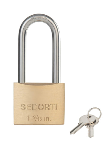 SEDORTI Weatherproof Padlock with stainless shackle resists corrosion in damp environments.