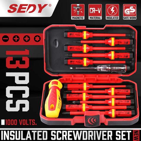 SEDY 1000V insulated set includes Electroprobe for quick circuit testing