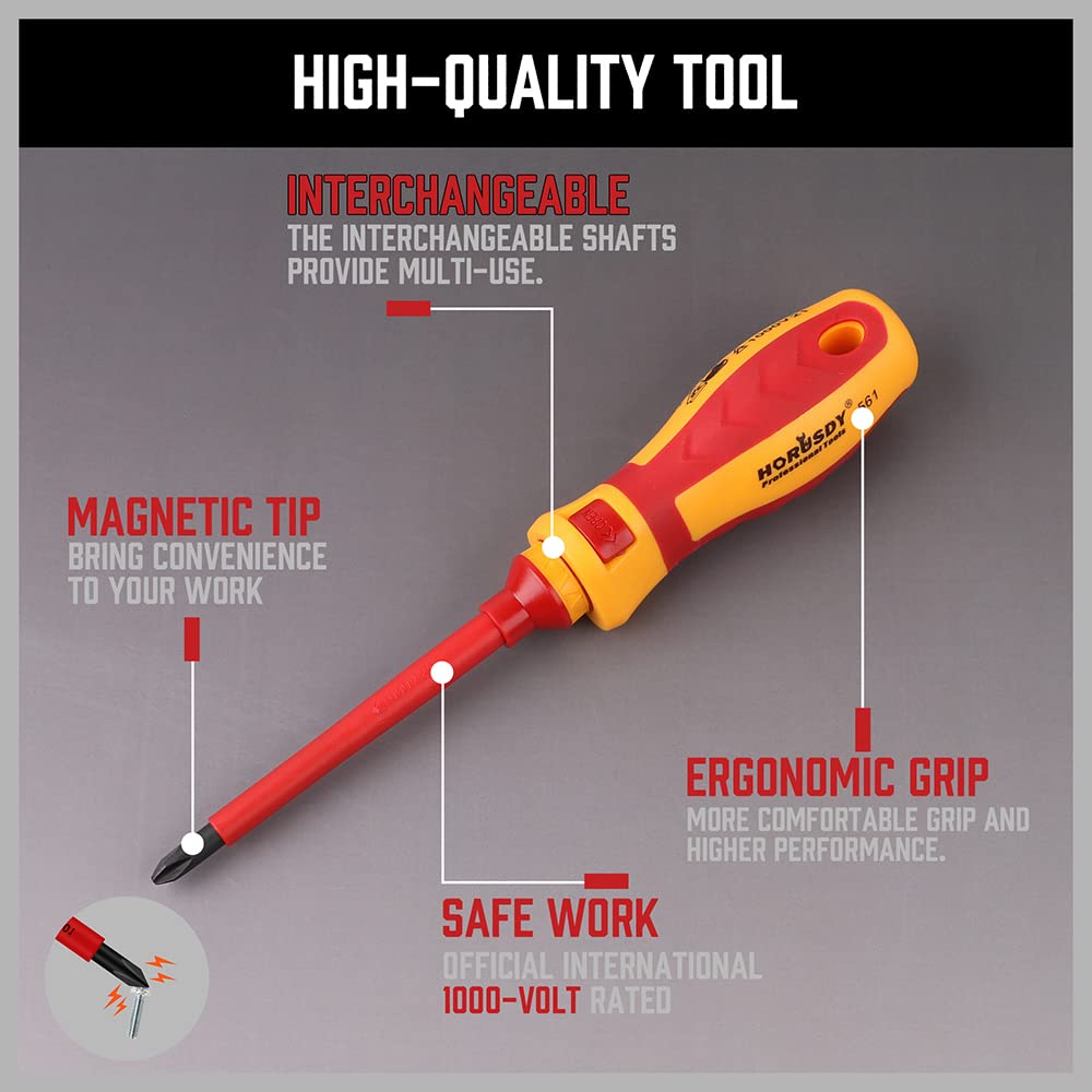 SEDY 1000V insulated screwdriver set with manganese phosphate tips reliable grip