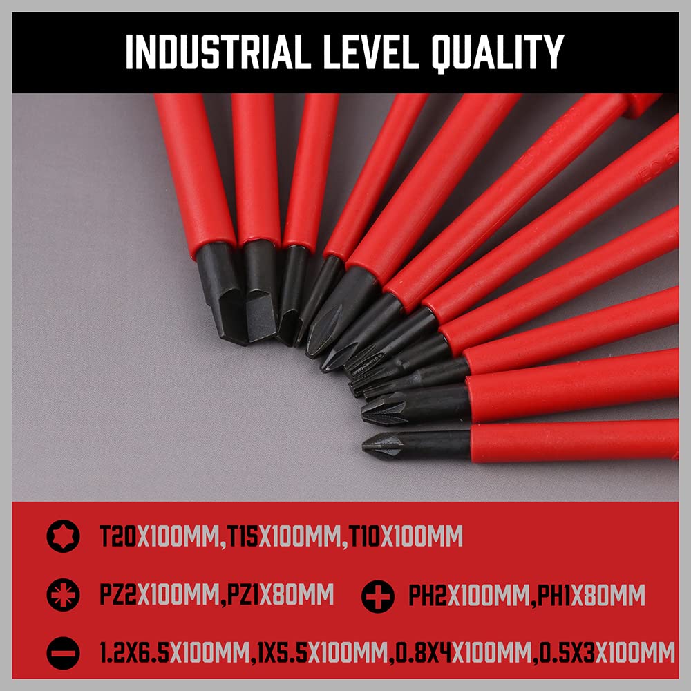 SEDY 1000V insulated set with Pozidriv tips delivers precise control