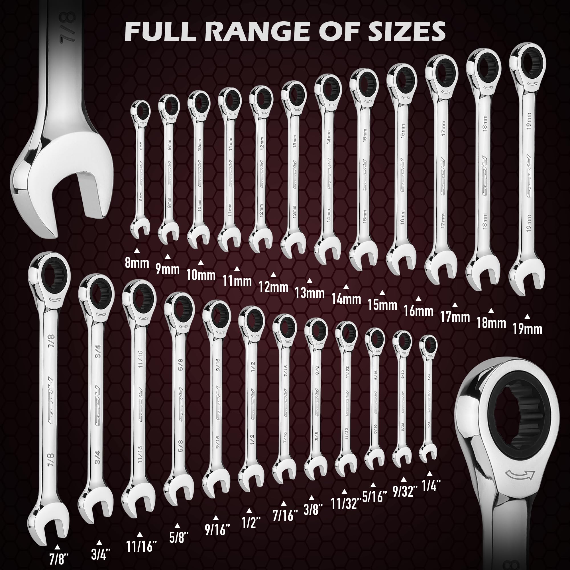 SEDY 12-point box end design for secure grip and precise torque.
