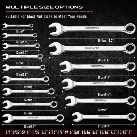 SEDY 12-point box ends with 15-degree offset for tight clearance