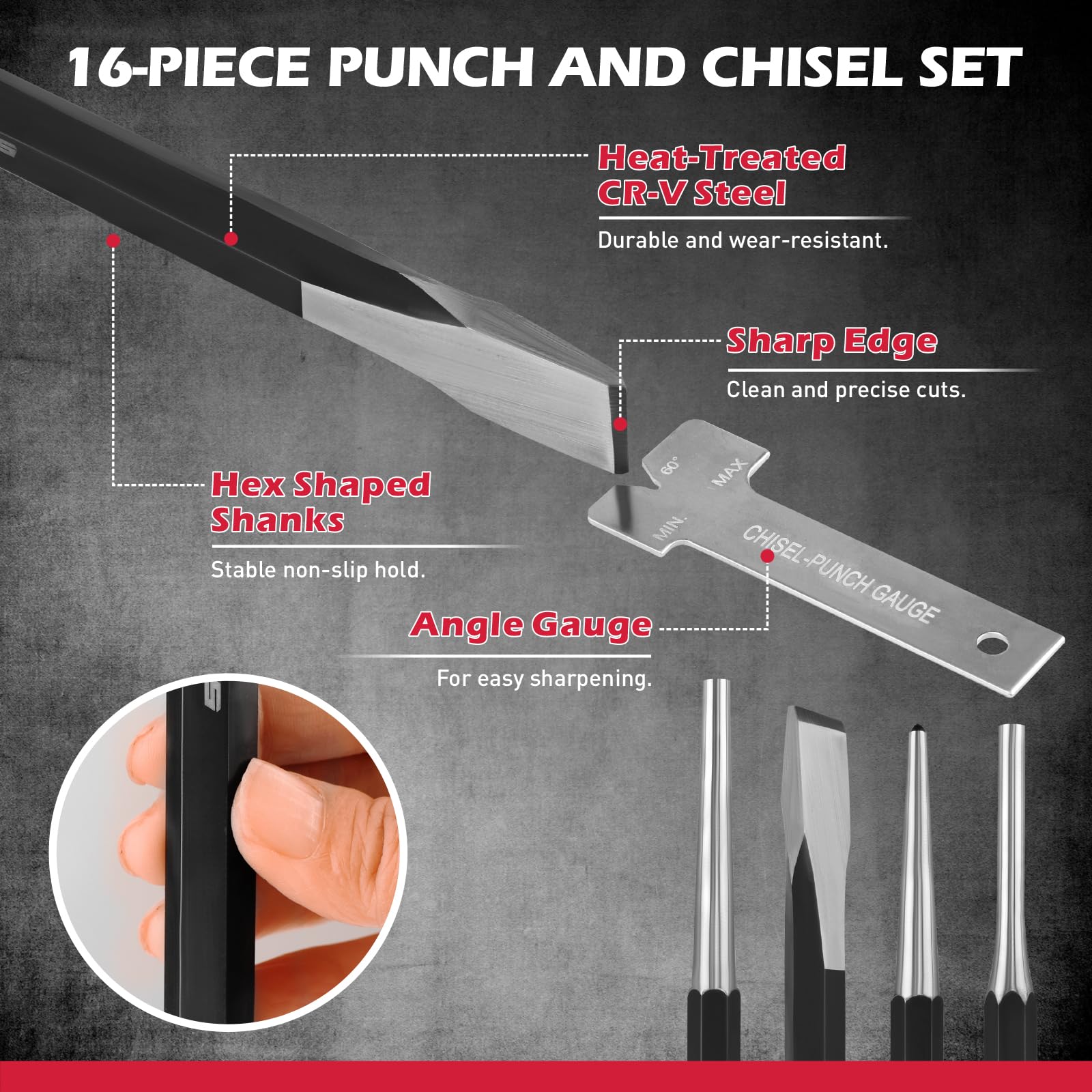 SEDY cold chisels for metal cutting and shaping with durability