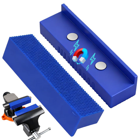 SEDY 2-Piece Magnetic Vise Jaw Pads on a 4.5-inch vise deliver secure, non-marring clamping.