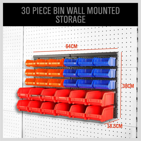 SEDY 30-bin wall-mount system side view highlighting compact, space-saving design