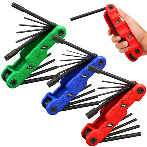 SEDY folding SAE hex keys reduce bike repair time with durable, heat-treated steel